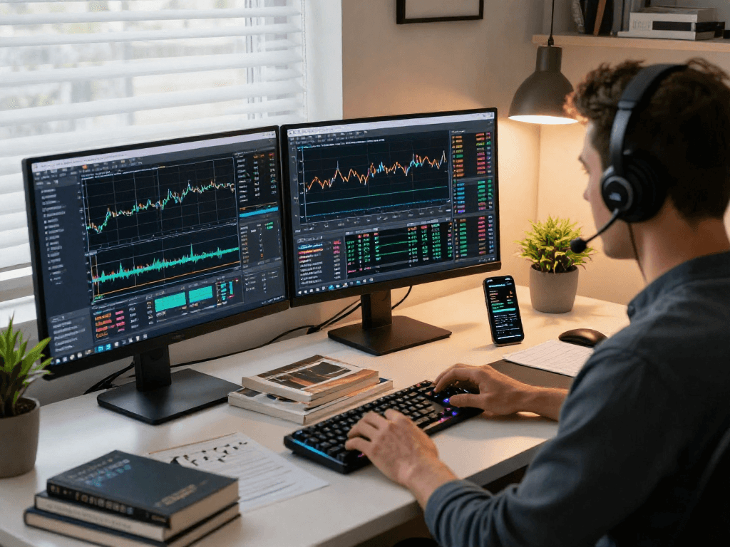 使用MetaTrader 5的交易者在现代舒适的办公环境中进行分析与交易