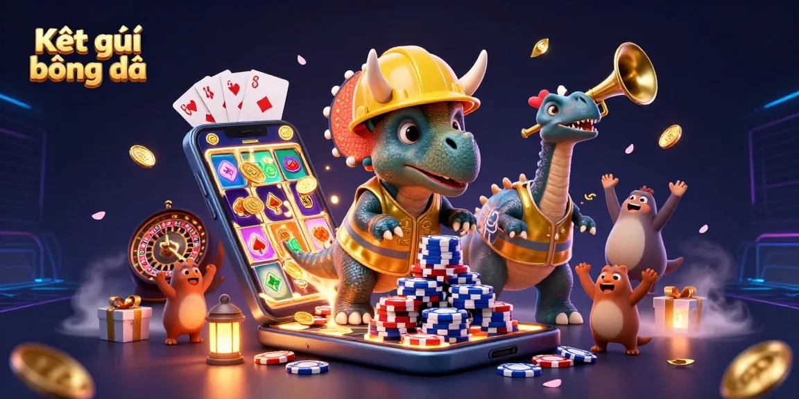 Experience Kết quả bóng đá with a vibrant 3D scene celebrating sports betting excitement and casino dynamics.