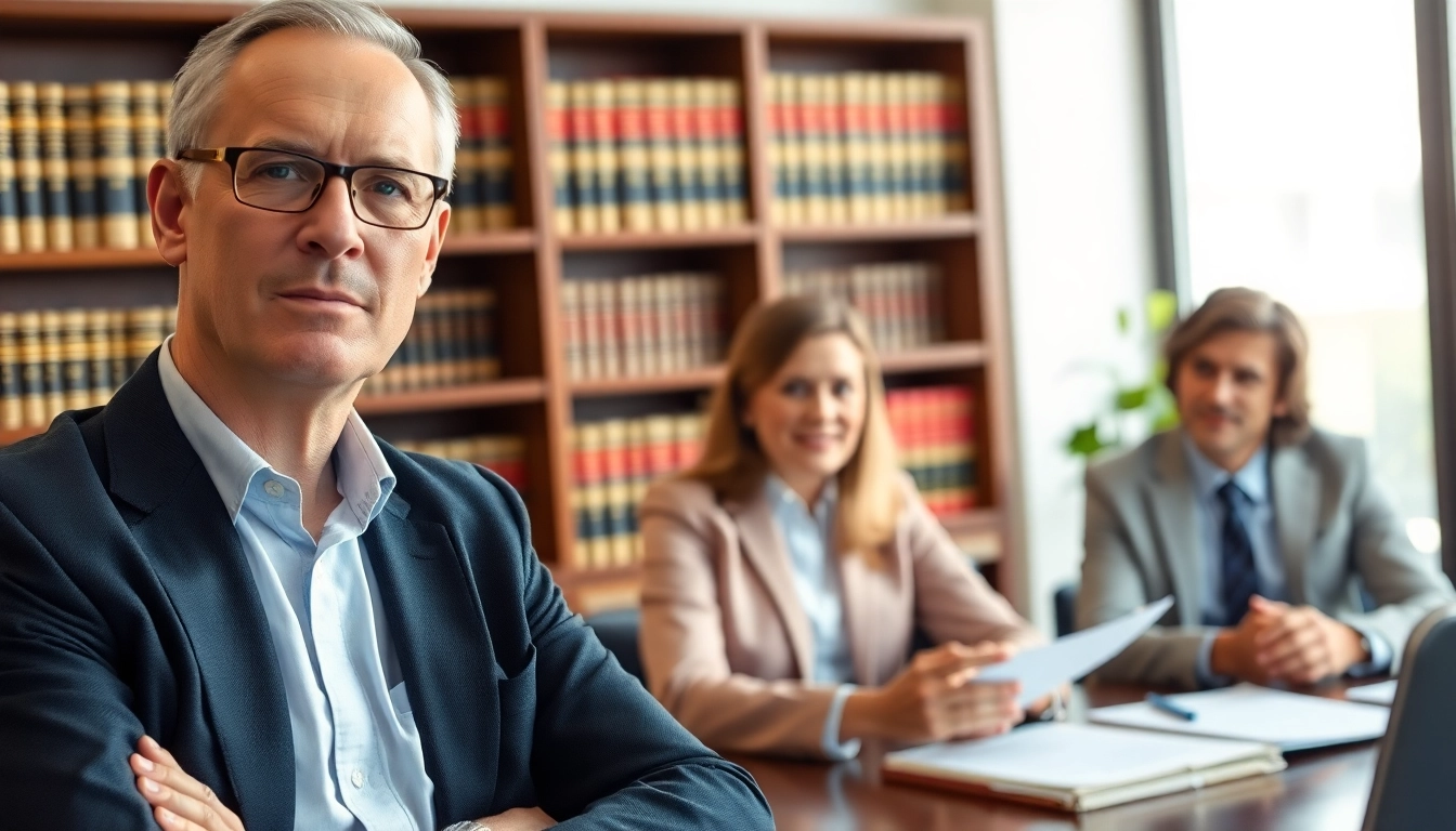 Clearwater truck accident lawyer consulting clients in a professional office environment, conveying trust and expertise.