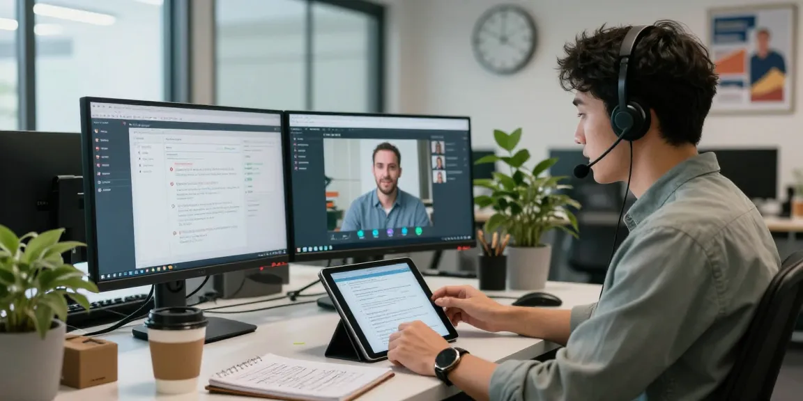 Tech support professional providing Telus-Technical-Support in a modern office environment.