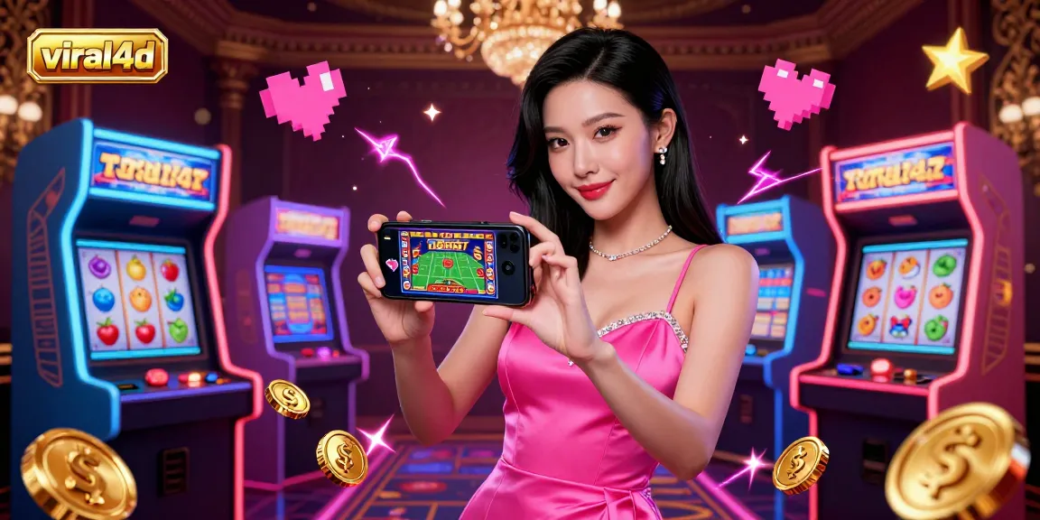 Unleash thrilling gambling excitement with viral4d showcasing a live dealer game in a vibrant casino world.