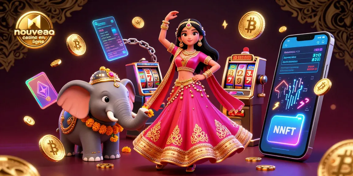 Découvrez le monde vibrant des nouveaux casinos en ligne avec des motifs glamours et des éléments numériques.