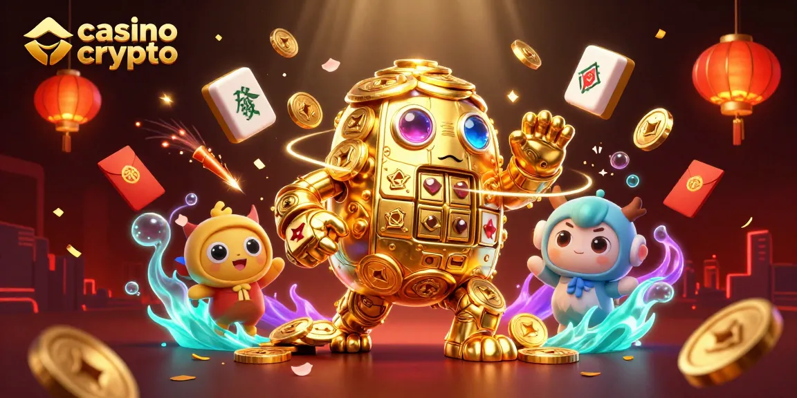 Vivez l'excitation du casino crypto avec un golem doré au milieu des jeux de hasard.