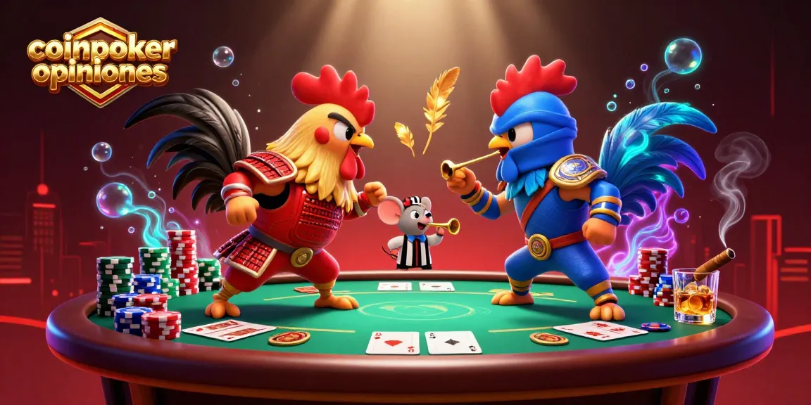 Scopri le coinpoker opinioni in questa illustrazione 3D di una sfida tra galli colpiti.