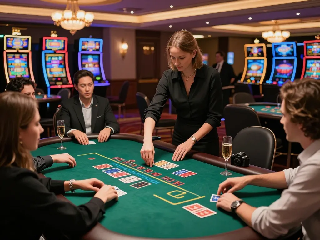 Engaged players strategizing at a blackjack table with the exciting five88g casino atmosphere.