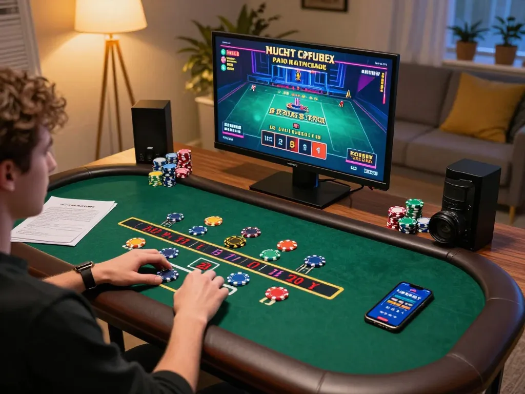 Experience the excitement of LV88 casino with live dealer games in a cozy home setup