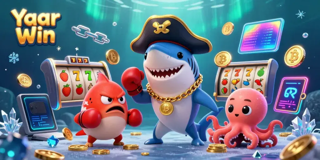 Experience Yaar Win with animated casino characters and vibrant gaming elements.