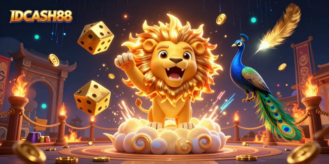 Experience the thrilling energy of IDCASH88 in an ultra-detailed visual filled with dynamic casino elements.