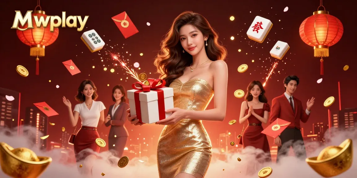 Engage with Mwplay's online casino experience featuring vibrant celebrations and festive win elements.