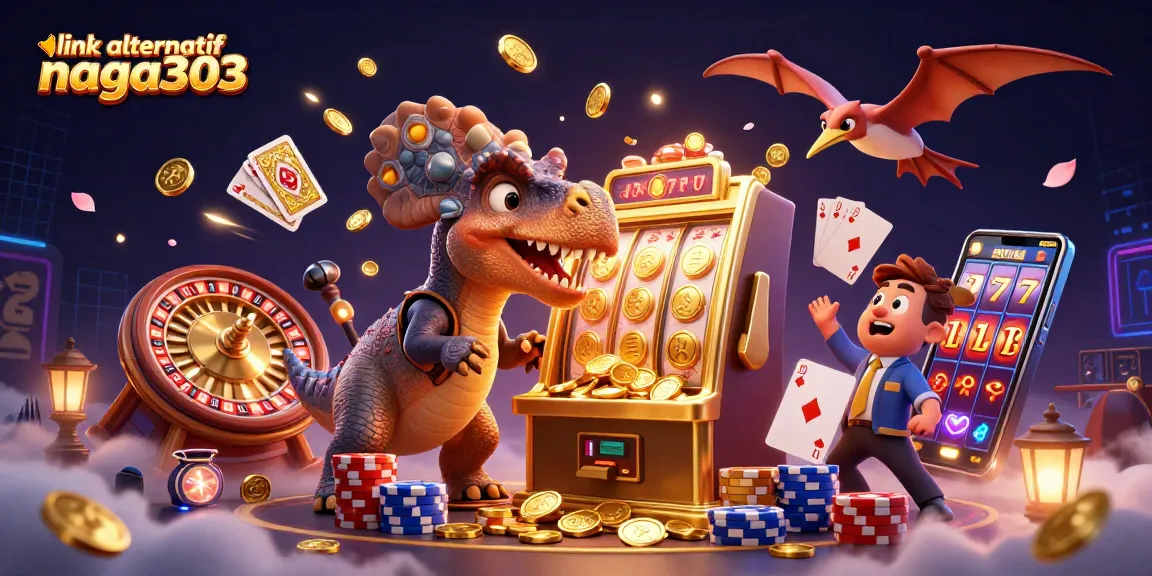 Engage with the link alternatif naga303 while watching a pachycephalosaurus and friends win big in a casino!