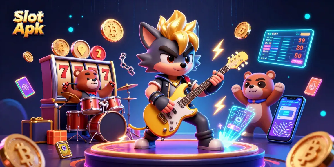 Engage in thrilling gameplay with Slot Apk, showcasing dynamic slots and vibrant characters.
