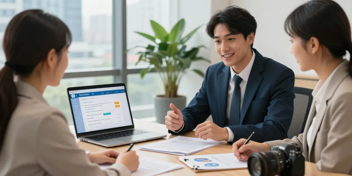 現代的なオフィスでの小規模企業向け保険オプションに関する社保の窓口サービスの専門的な相談