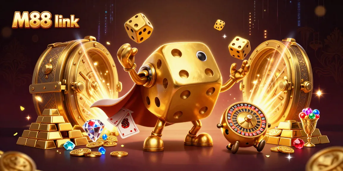 Experience the thrilling action of M88 link with vibrant 3D casino characters and dynamic elements.
