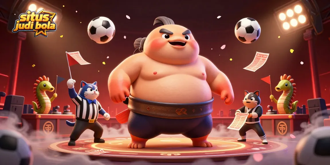 Experience the thrilling action of situs judi bola with 3D characters and sports betting elements in an immersive arena.