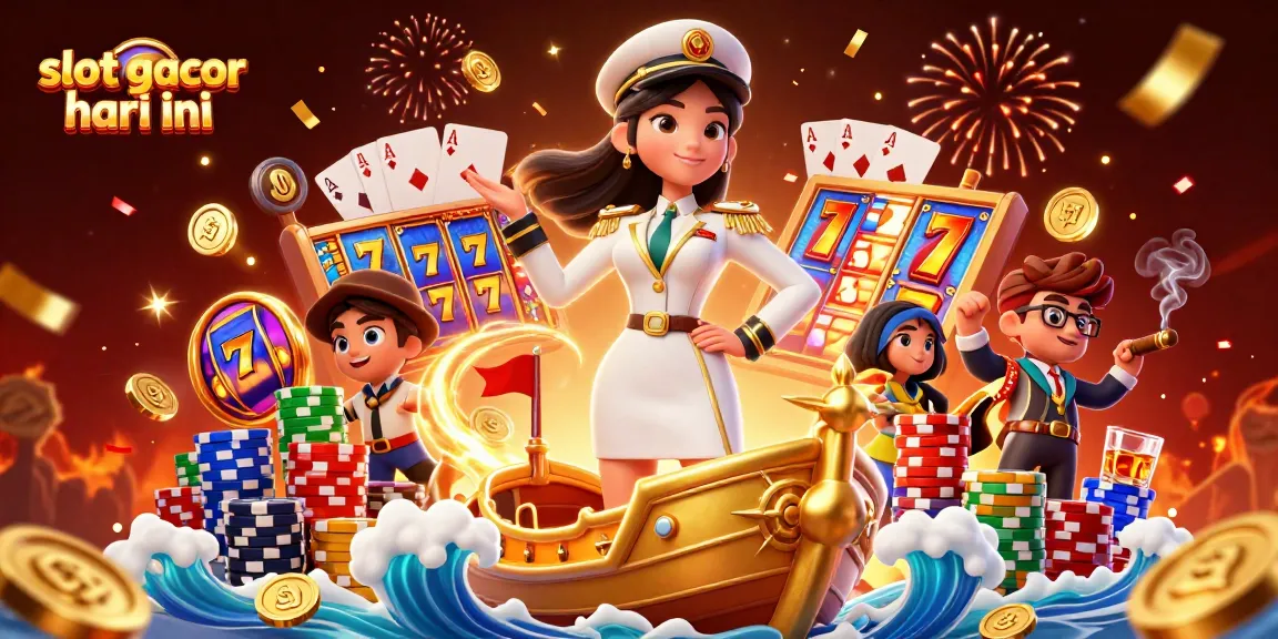 Experience the excitement of slot gacor hari ini with vibrant slot reels and golden casino elements!