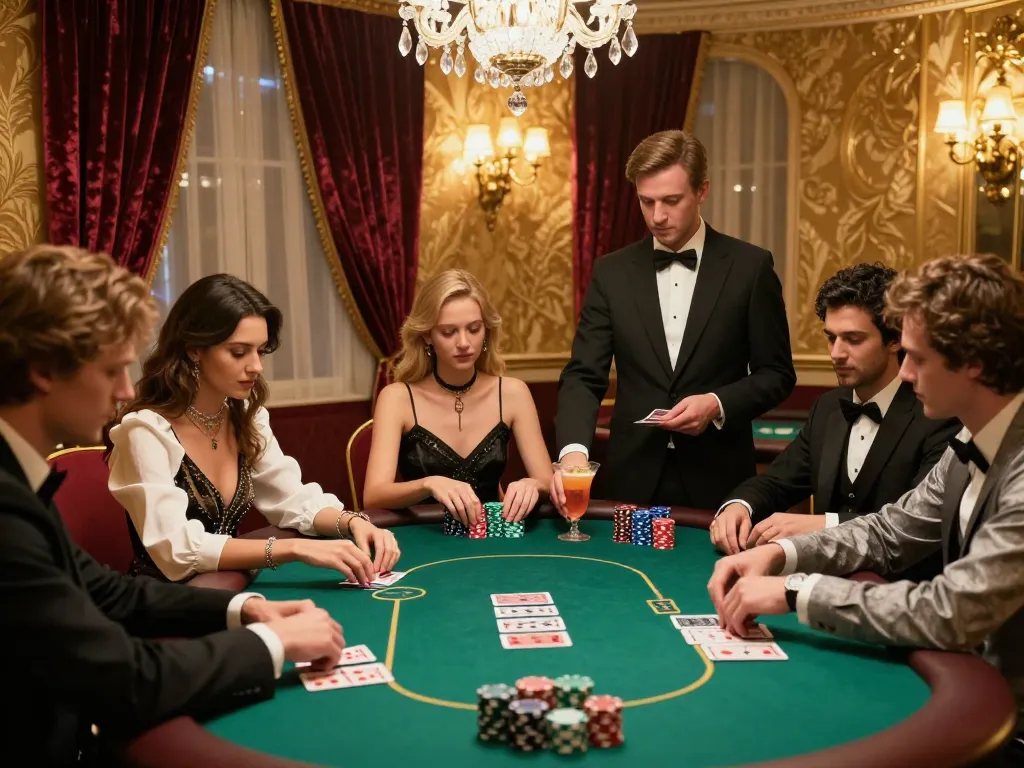 Experience Sunwin's elite poker gameplay with players focused on high-stakes bets in a luxurious setting.