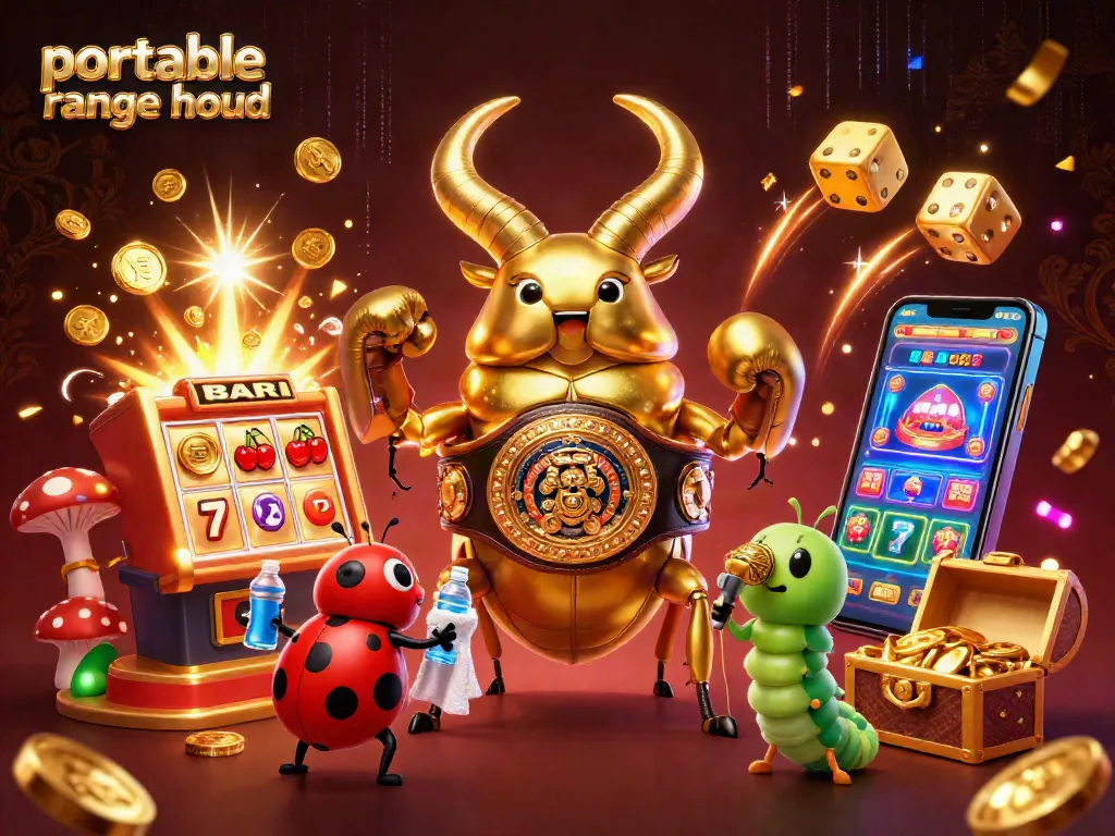 Engage with portable range hood powered gaming elements, featuring vibrant casino symbols and characters.