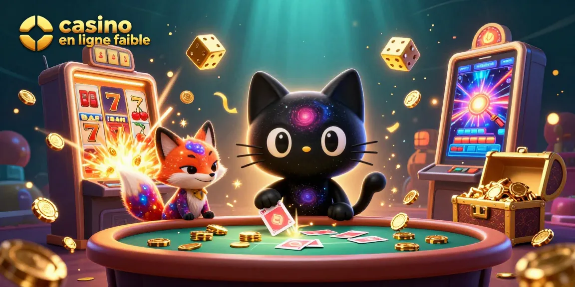 Jouez au casino en ligne fiable avec une illustration animée captivante, montrant des jeux de casino.