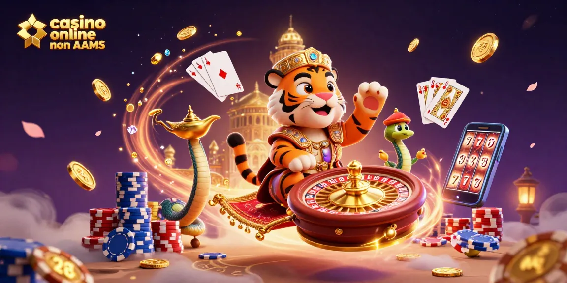 Vivi un'esperienza di gioco emozionante al casino online non AAMS con illustrazioni vivaci di intricati elementi di gioco e ricchi visual.