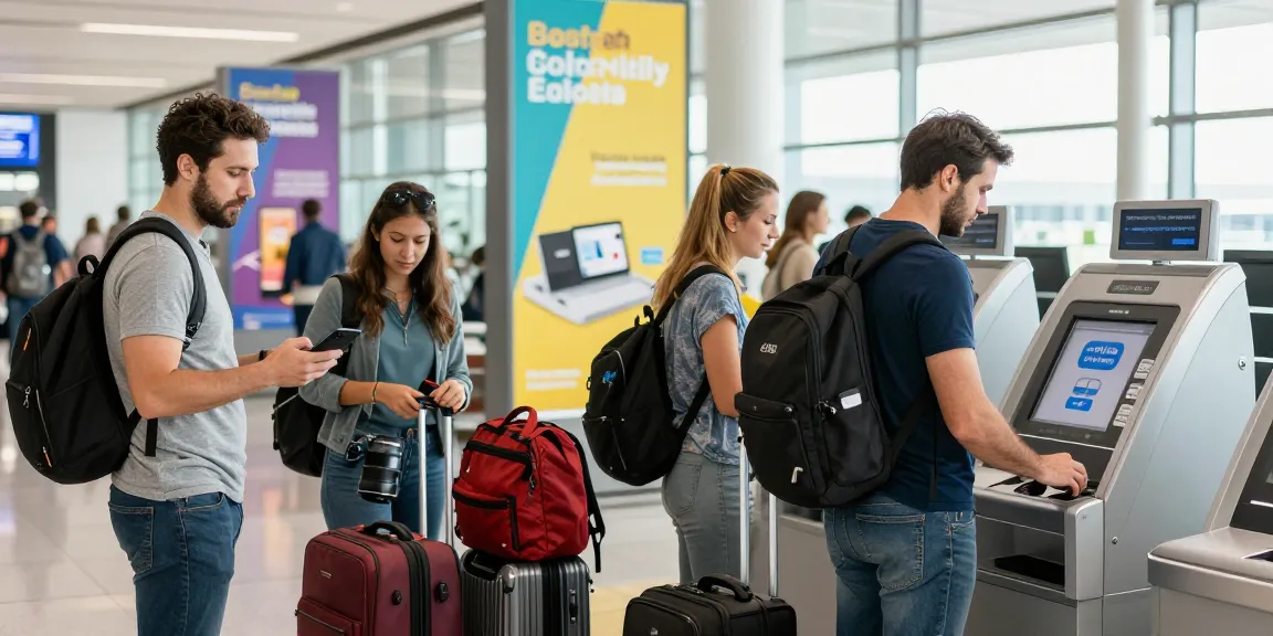 Travelers managing their 2nd number eSIM at the airport for seamless connectivity.