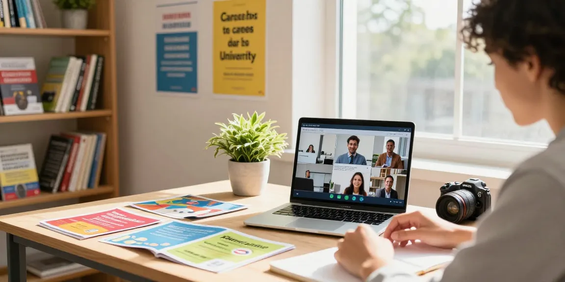 Engaging study scene illustrating alternatives to university with a young adult exploring career opportunities.