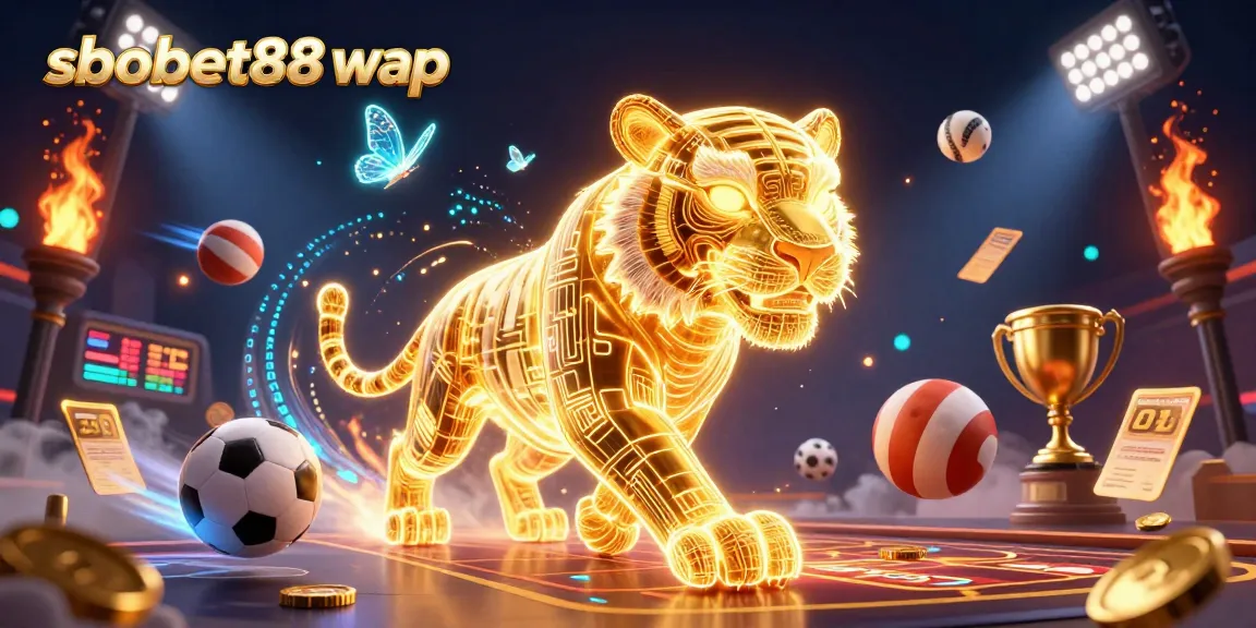 Sbobet88 wap enhances your betting experience with vibrant 3D casino imagery full of dynamic sports elements and winning energy.