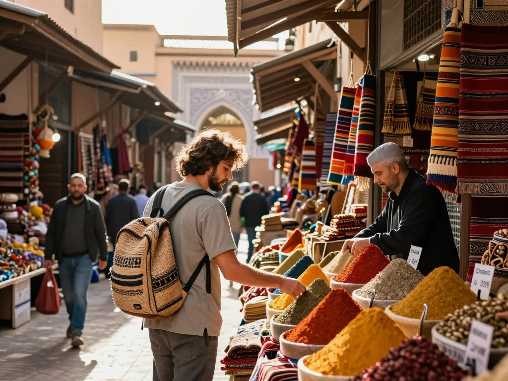 Experience vibrant culture with a Morocco travel company in a lively market.