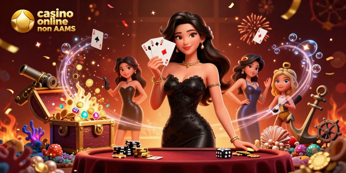 Scopri l'emozione dei casino online non AAMS mentre una donna asiatica elegante gioca a carte circondata da oro e gemme.