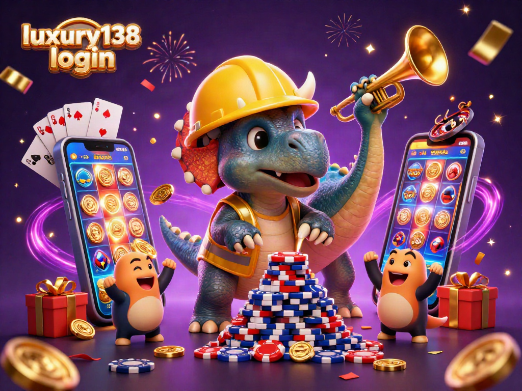 Login luxury138 dengan keseruan permainan kasino dalam ilustrasi 3D yang meriah