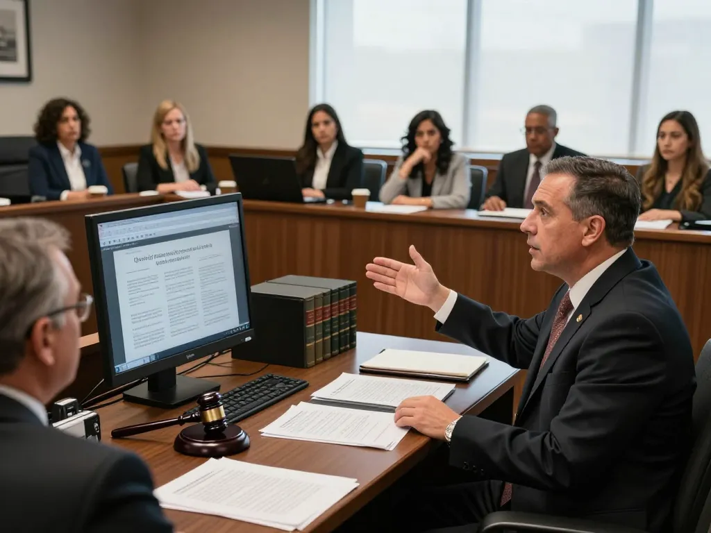 Orlando personal injury lawyer presenting case in courtroom, showcasing dedication to justice for clients.