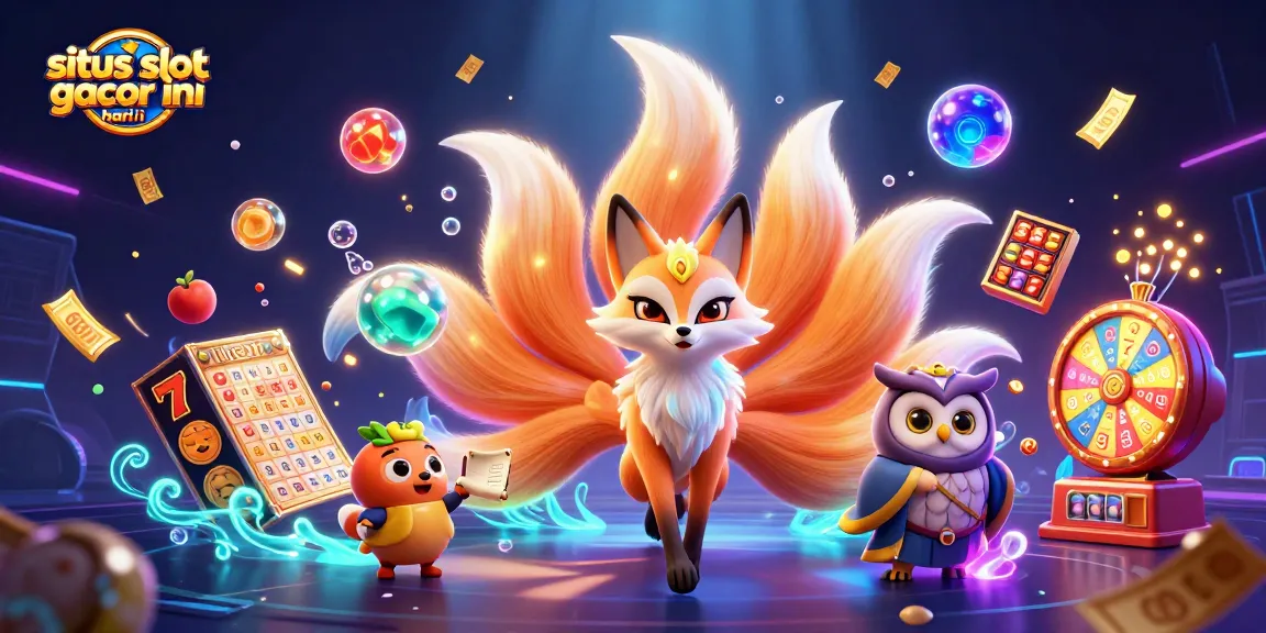 Permainan situs slot gacor hari ini dengan slot reels dan makhluk mistis di lingkungan ceria