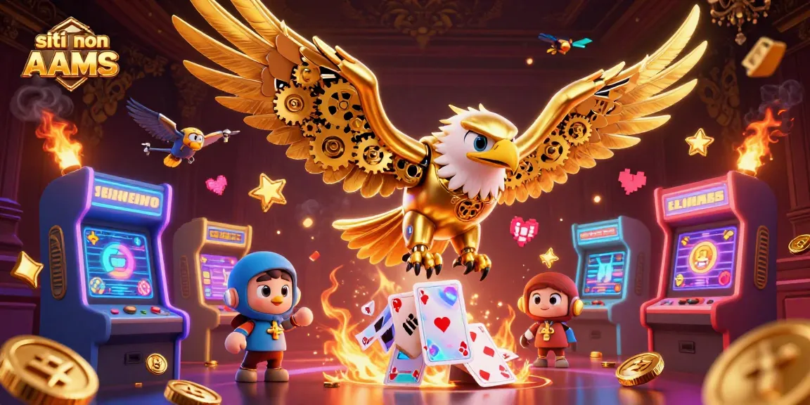 Gioca nei siti non AAMS con un'aquila d'oro cybernetica e carte olografiche