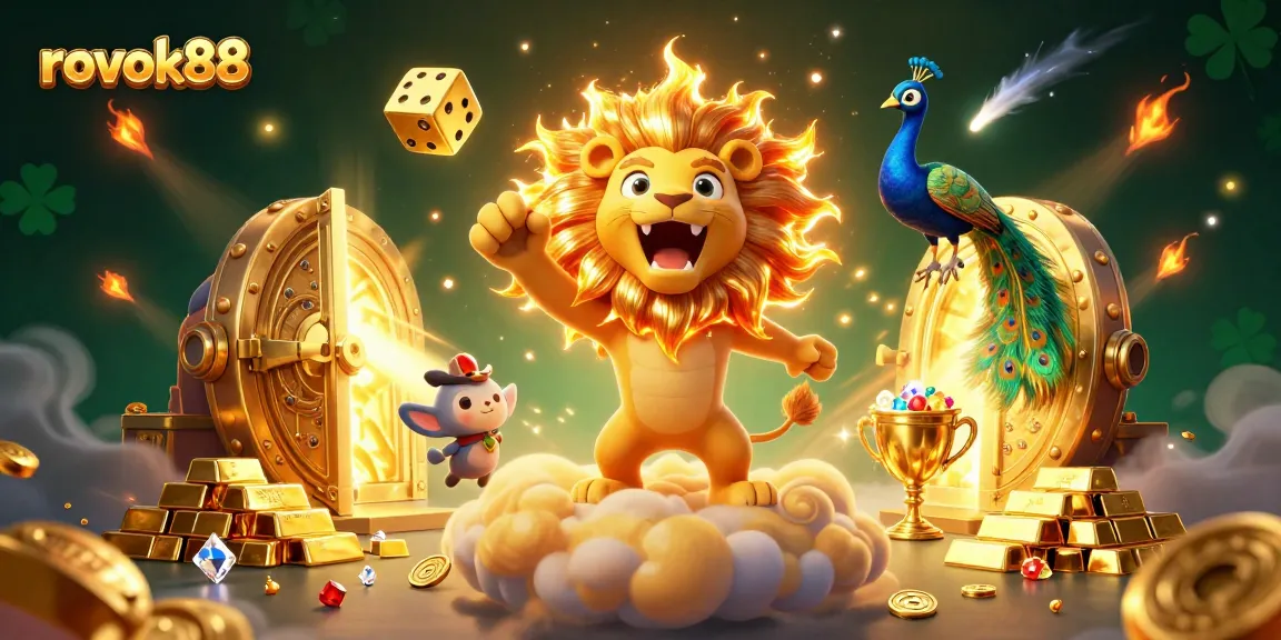 Engage in thrilling gameplay with rokok88, where luck meets excitement, amid sparkling treasures and golden dice.