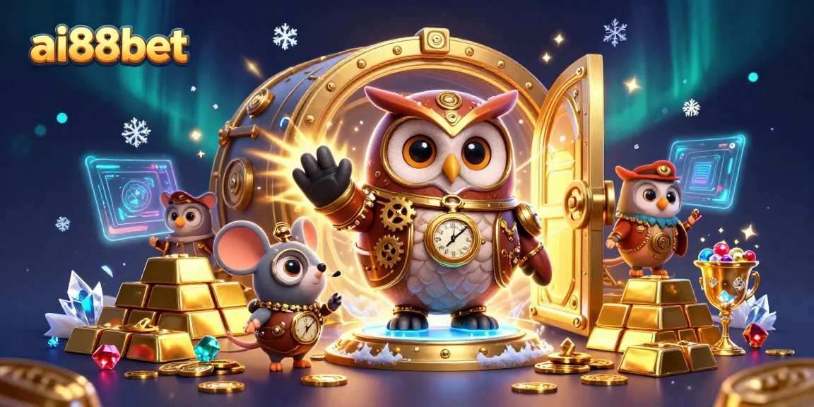 Join the fun with ai88bet as the cartoon owl and clockwork mouse venture into the casino universe.
