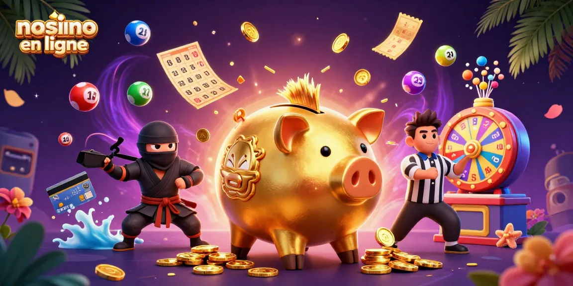 Explorez le nouveau casino en ligne avec une illustration dynamique de personnages de jeux d'argent.